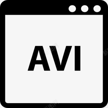 AVI视频文件的符号图标图标
