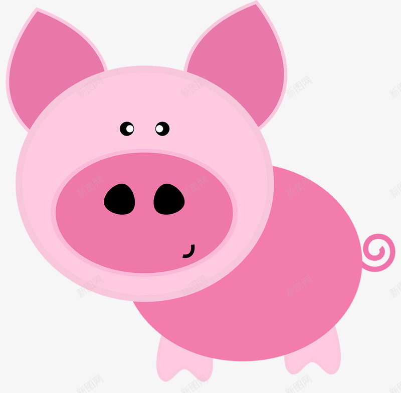 可爱的小猪png免抠素材_新图网 https://ixintu.com 宠物 猪 猪鼻子 粉色