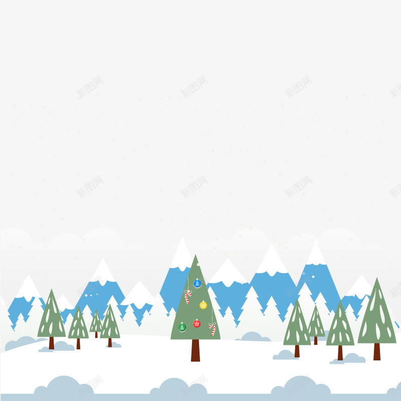 冰天雪地png免抠素材_新图网 https://ixintu.com 免费素材 冰天雪地 冰山雪地 树 模型 素材 雪地