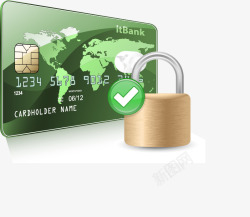 银行卡加密信用卡银行卡矢量图高清图片