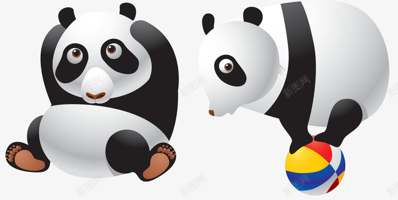 大熊猫卡通png免抠素材_新图网 https://ixintu.com 动物园 可爱熊猫 国宝 大熊猫