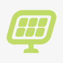 太阳能能量简单的绿色图标png_新图网 https://ixintu.com energy solar 太阳能 能量