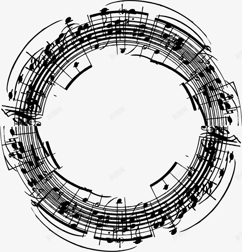 环形乐符png免抠素材_新图网 https://ixintu.com 五线谱符号 卡通 卡通音乐符 环形 音乐符 音乐符号