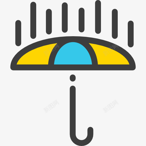 雨图标png_新图网 https://ixintu.com 保护伞 坏天气 天气 雨