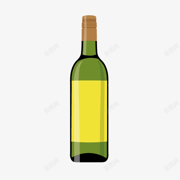 绿色红酒酒瓶png免抠素材_新图网 https://ixintu.com png 红酒 绿色 酒瓶
