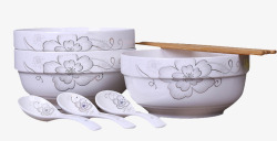 面碗瓷碗餐具素材