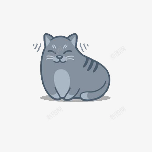 灰色发抖的猫咪png免抠素材_新图网 https://ixintu.com 卡通 开心 灰色 猫咪