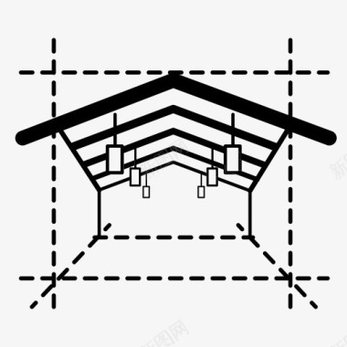 建筑天花板建设工程师材料产图标图标
