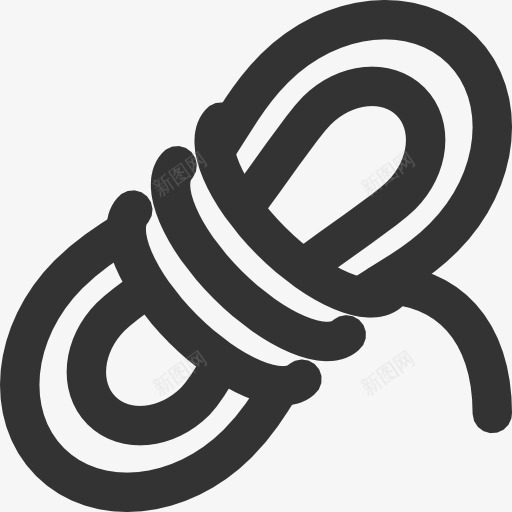手绘黑色绳子图标png_新图网 https://ixintu.com 图标 绳子 黑色