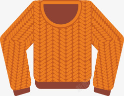 橘色毛衣橘色麻花花纹毛衣矢量图高清图片