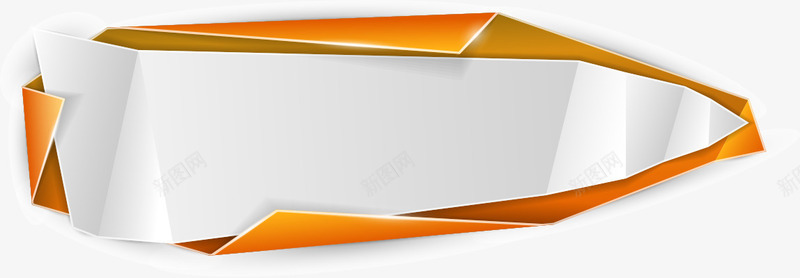 长方形插画标签橘色png免抠素材_新图网 https://ixintu.com 插画 标签 长方形