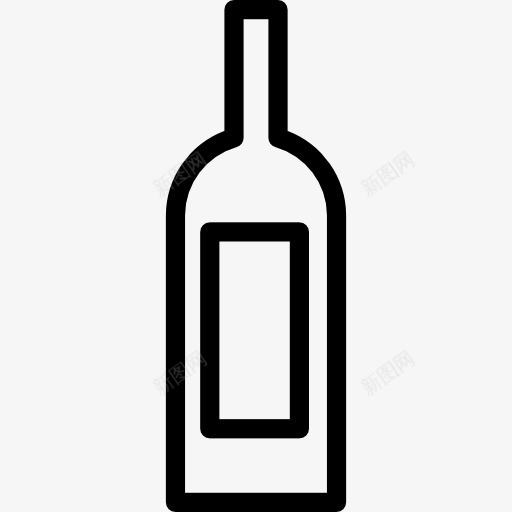 酒瓶图标png_新图网 https://ixintu.com 瓶 酒 酒精 食品 饮料