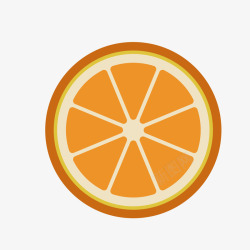 橘子片黄色橘子矢量图高清图片