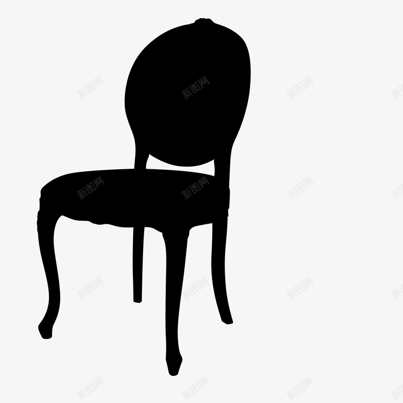 座椅剪影png免抠素材_新图网 https://ixintu.com 卡通 家具 座椅剪影 手绘 板凳 简图 黑色的