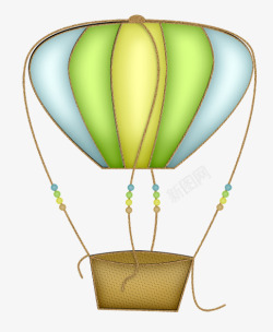 热气球绳子彩色卡通热气球高清图片