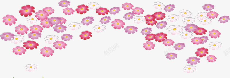 粉色多种花朵喜庆png免抠素材_新图网 https://ixintu.com 喜庆 多种 粉色 花朵