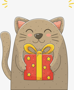 送你的礼物可爱的卡通猫咪高清图片