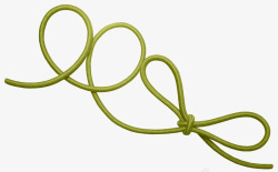绿色打结的绳子素材