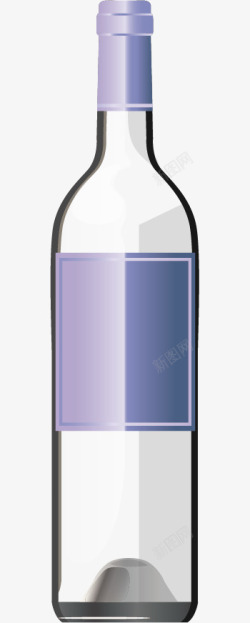 玻璃酒瓶矢量图素材