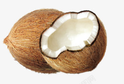 白色椰子果肉素材