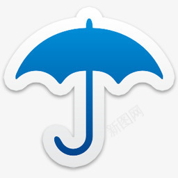 蓝色小伞图标png_新图网 https://ixintu.com 伞 保护 天气 雨伞