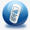 移动电话呼叫通信移动电话球形图标集高清图片