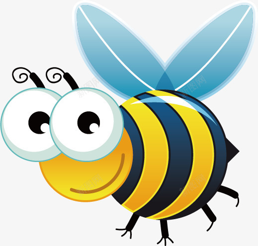 可爱卡通昆虫png免抠素材_新图网 https://ixintu.com 动物 卡通 可爱 大眼睛 昆虫 蜜蜂