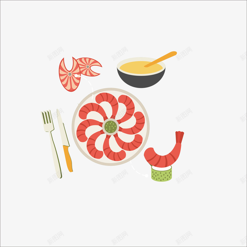 食物png免抠素材_新图网 https://ixintu.com ppt素材 扁平化 晚餐 餐具