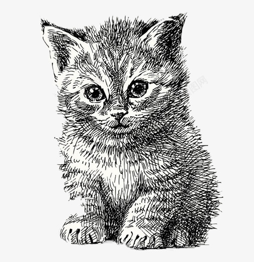 手绘卡通猫咪简笔插画png免抠素材_新图网 https://ixintu.com 卡通猫咪 手绘 插画 简笔