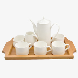 白瓷茶壶茶具素材