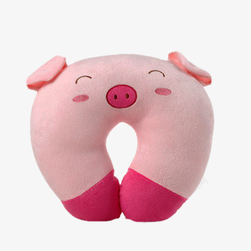 粉色小猪u型枕png免抠素材_新图网 https://ixintu.com u型枕 可爱 小猪 粉色
