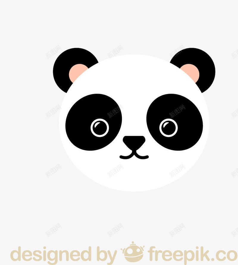 黑白熊猫png免抠素材_新图网 https://ixintu.com 动物 卡通 手绘 熊猫 装饰
