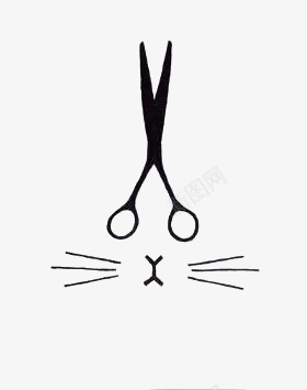 创意猫咪图标png_新图网 https://ixintu.com 创意插画 剪刀 猫咪 简笔画 线条