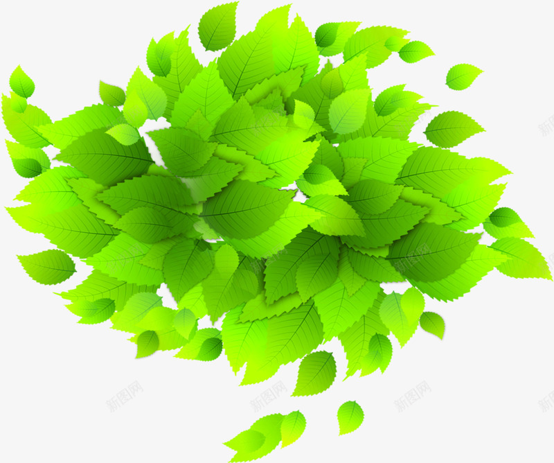 绿色创意树叶造型png免抠素材_新图网 https://ixintu.com 创意 树叶 绿色 设计 造型