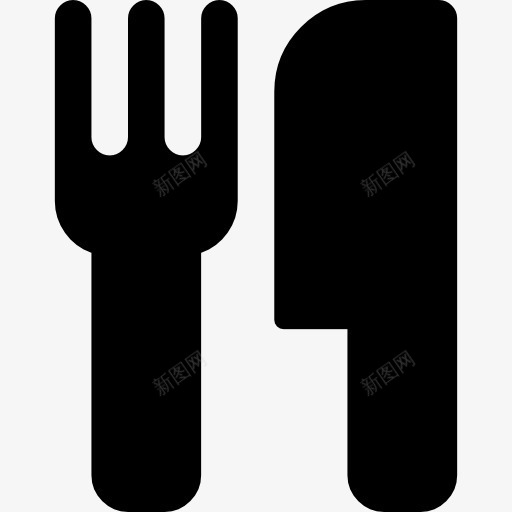 刀和叉的剪影图标png_新图网 https://ixintu.com 刀 刀叉的剪影 剪影 叉 工具和器具 餐具