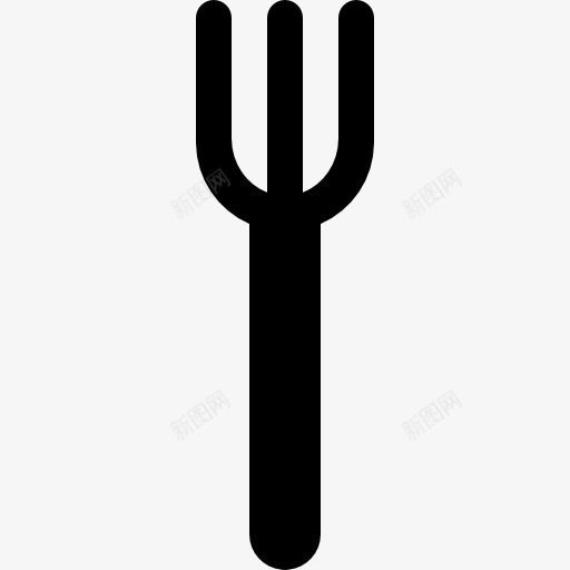 叉黑色剪影厨房餐具图标png_新图网 https://ixintu.com 厨房 叉 吃工具 器具 大杯固体 工具和用具 形状 轮廓 黑色