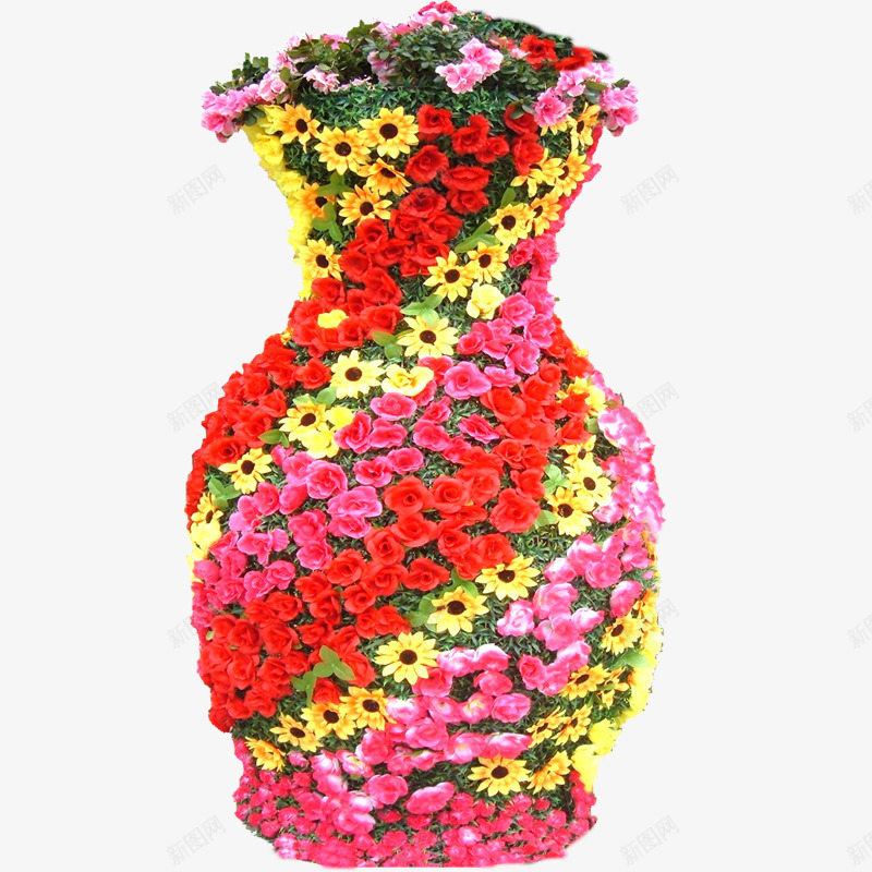 绢花造型png免抠素材_新图网 https://ixintu.com 花朵 花瓶 装饰 造型