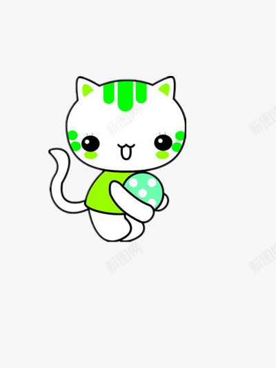 玩球的猫咪png免抠素材_新图网 https://ixintu.com 动物 彩色 玩耍 素材