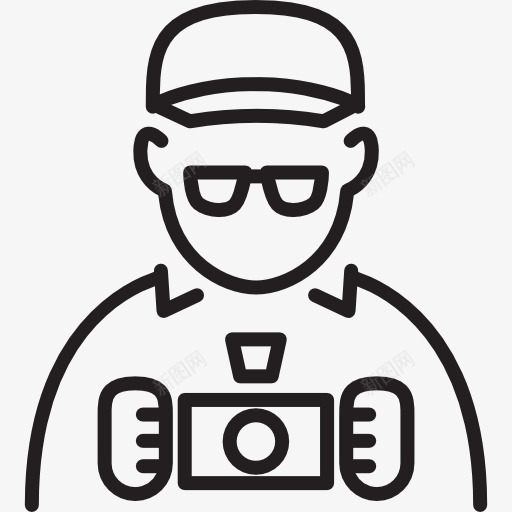 摄影师Cap和眼镜图标png_新图网 https://ixintu.com 人 摄影 旅游