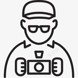 Cap摄影师Cap和眼镜图标高清图片