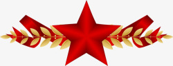 红色五角星徽章素材