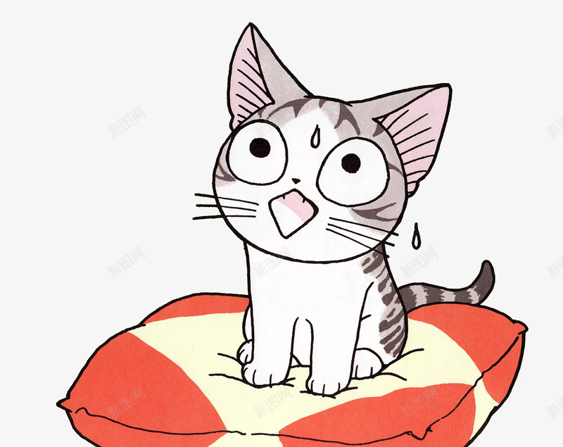 垫子上的猫咪png免抠素材_新图网 https://ixintu.com png图形 动物 卡通 垫子 猫咪 装饰