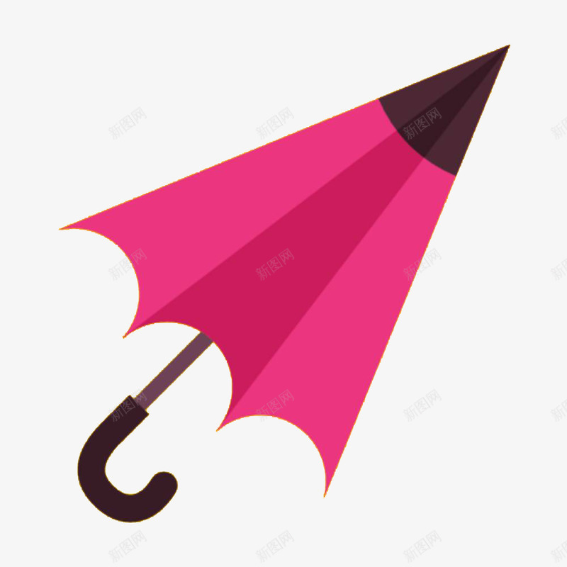 扁平化粉色雨伞插图png免抠素材_新图网 https://ixintu.com 伞具 扁平化 粉色 长柄雨伞 雨伞插图 雨具插图
