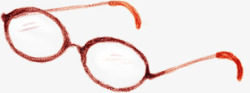 红色边框样眼镜卡通红色边框眼镜高清图片