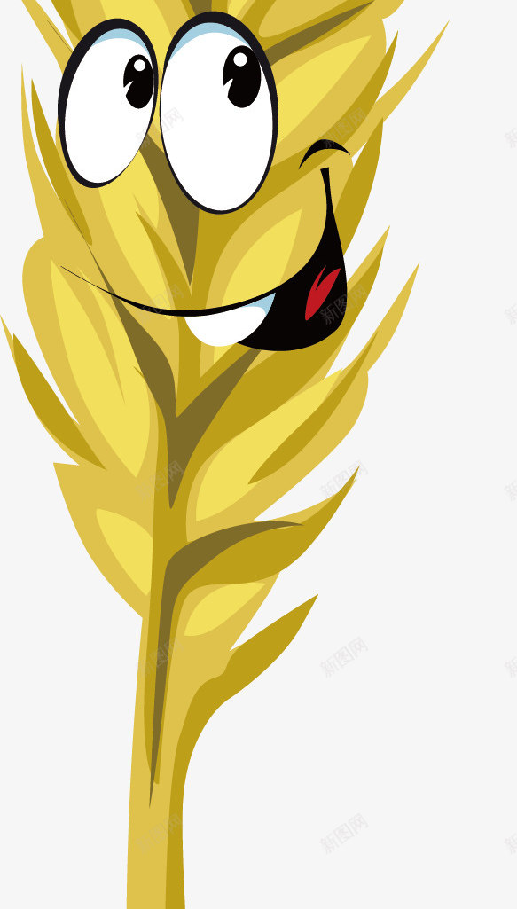 带表情的麦穗png免抠素材_新图网 https://ixintu.com 元素 农业 小麦 植物 表情 麦穗