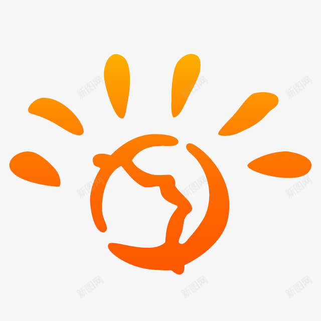 橘黄色平面标志png免抠素材_新图网 https://ixintu.com 平面 平面设计 标志 橘黄色 设计