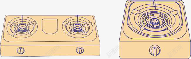 家用卡通煤气灶png免抠素材_新图网 https://ixintu.com 卡通 家用家具 插图 煤气灶