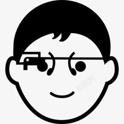 谷歌眼镜的男孩男孩用谷歌眼镜图标高清图片