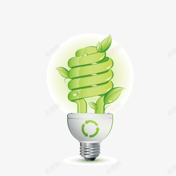 灯泡绿色能源创意图案发光png免抠素材_新图网 https://ixintu.com 创意图案 发光 灯泡 绿色能源