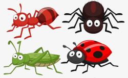 昆虫甲壳虫卡通动物装饰高清图片